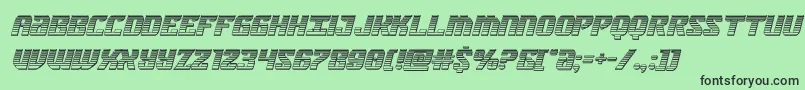 federalbluechromeital Font – Black Fonts on Green Background