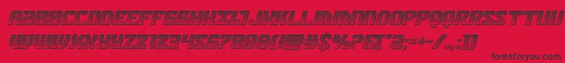 federalbluechromeital Font – Black Fonts on Red Background