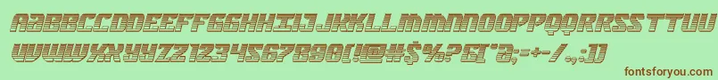 federalbluechromeital Font – Brown Fonts on Green Background