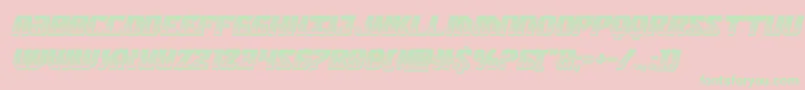 federalbluechromeital Font – Green Fonts on Pink Background