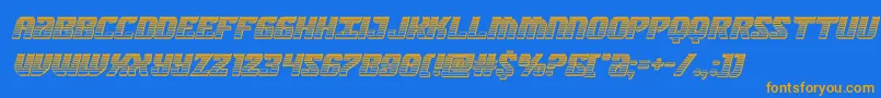 Police federalbluechromeital – polices orange sur fond bleu