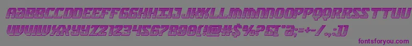 federalbluechromeital Font – Purple Fonts on Gray Background
