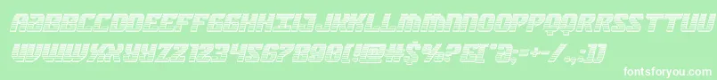 federalbluechromeital Font – White Fonts on Green Background