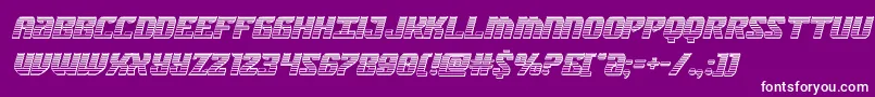 federalbluechromeital Font – White Fonts on Purple Background