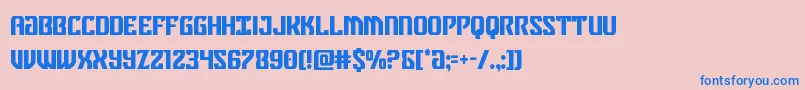 federalbluecond Font – Blue Fonts on Pink Background