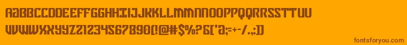 federalbluecond Font – Brown Fonts on Orange Background