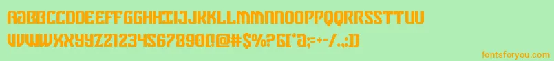 federalbluecond Font – Orange Fonts on Green Background