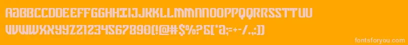 federalbluecond Font – Pink Fonts on Orange Background