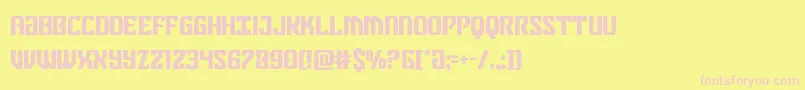 federalbluecond Font – Pink Fonts on Yellow Background