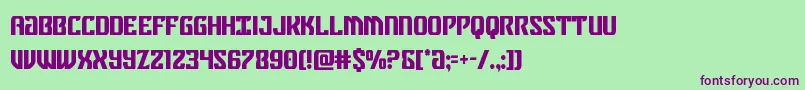 federalbluecond Font – Purple Fonts on Green Background