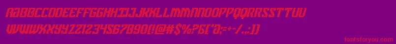 federalbluecondital Font – Red Fonts on Purple Background