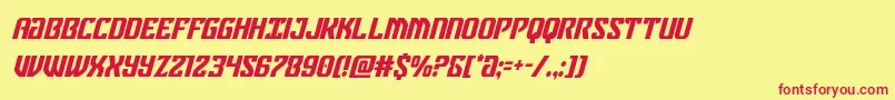 federalbluecondital Font – Red Fonts on Yellow Background