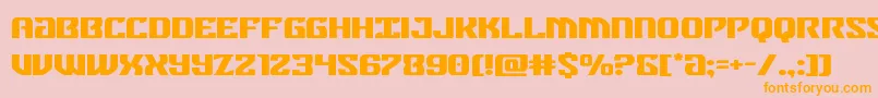 federalblueexpand Font – Orange Fonts on Pink Background