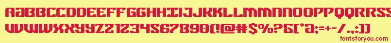 federalblueexpand Font – Red Fonts on Yellow Background