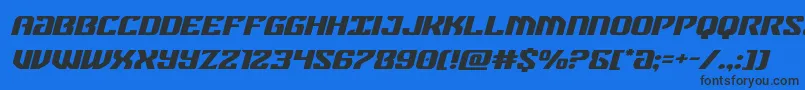 federalblueexpandital Font – Black Fonts on Blue Background