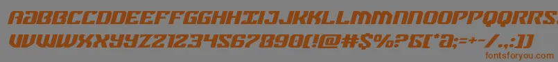 federalblueexpandital Font – Brown Fonts on Gray Background