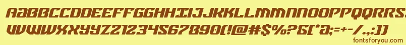 federalblueexpandital Font – Brown Fonts on Yellow Background