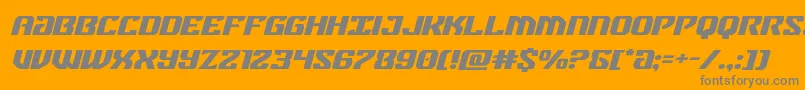 federalblueexpandital Font – Gray Fonts on Orange Background