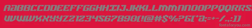 federalblueexpandital Font – Gray Fonts on Red Background