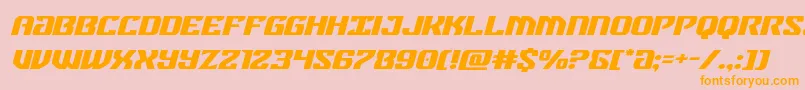 federalblueexpandital Font – Orange Fonts on Pink Background