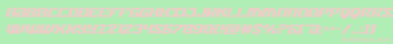 federalblueexpandital-Schriftart – Rosa Schriften auf grünem Hintergrund