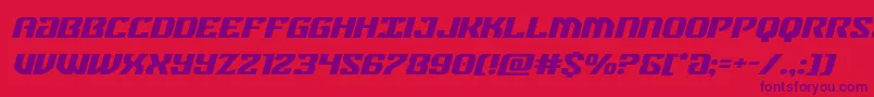federalblueexpandital Font – Purple Fonts on Red Background