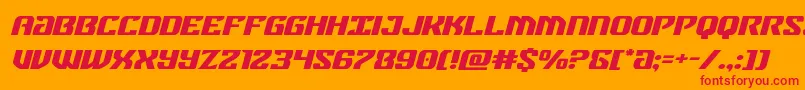 federalblueexpandital Font – Red Fonts on Orange Background