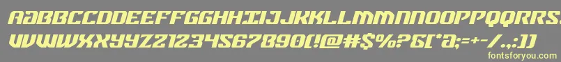 federalblueexpandital Font – Yellow Fonts on Gray Background