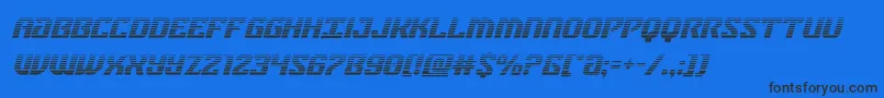 federalbluegradital Font – Black Fonts on Blue Background