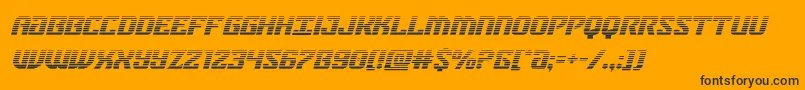 Шрифт federalbluegradital – чёрные шрифты на оранжевом фоне