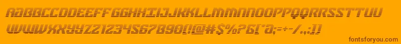 federalbluegradital Font – Brown Fonts on Orange Background
