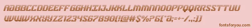 Шрифт federalbluegradital – коричневые шрифты на розовом фоне