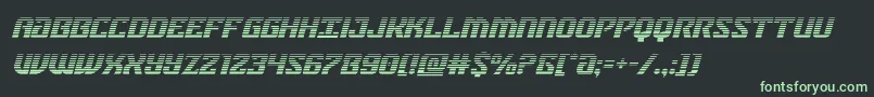 federalbluegradital Font – Green Fonts on Black Background