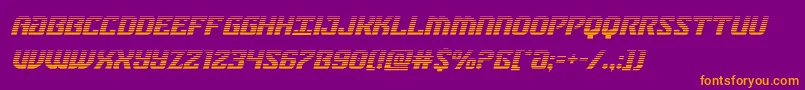 federalbluegradital Font – Orange Fonts on Purple Background