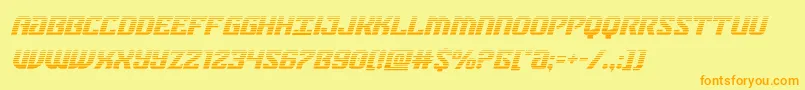 federalbluegradital Font – Orange Fonts on Yellow Background