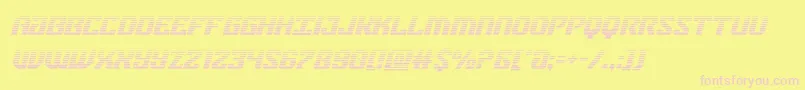 federalbluegradital-fontti – vaaleanpunaiset fontit keltaisella taustalla