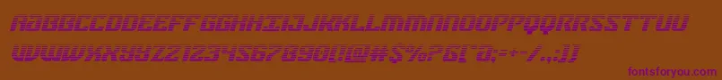 federalbluegradital Font – Purple Fonts on Brown Background
