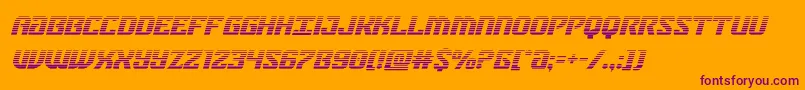 federalbluegradital-Schriftart – Violette Schriften auf orangefarbenem Hintergrund