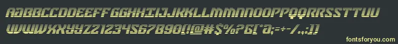 federalbluegradital Font – Yellow Fonts on Black Background