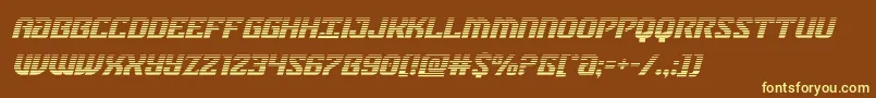 federalbluegradital-fontti – keltaiset fontit ruskealla taustalla