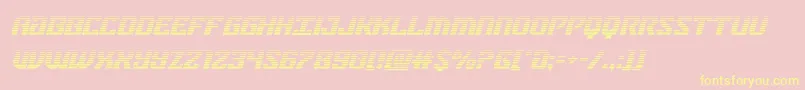 federalbluegradital Font – Yellow Fonts on Pink Background