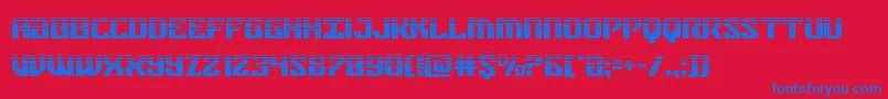 フォントfederalbluehalf – 赤い背景に青い文字
