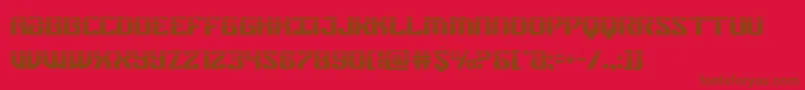 federalbluehalf Font – Brown Fonts on Red Background
