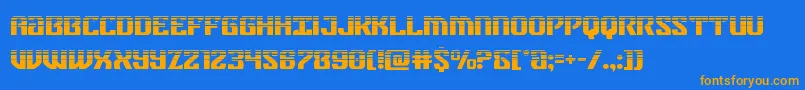 federalbluehalf Font – Orange Fonts on Blue Background