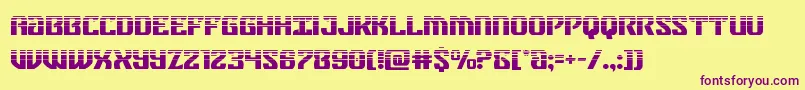 federalbluehalf Font – Purple Fonts on Yellow Background