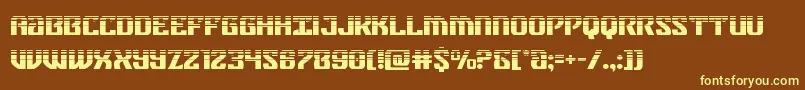 federalbluehalf Font – Yellow Fonts on Brown Background