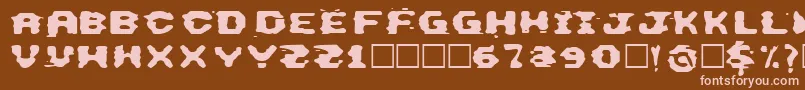 フォントCheThis – 茶色の背景にピンクのフォント