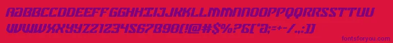 federalblueital-Schriftart – Violette Schriften auf rotem Hintergrund