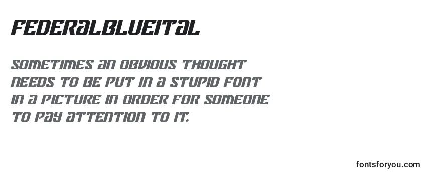 Review of the Federalblueital Font