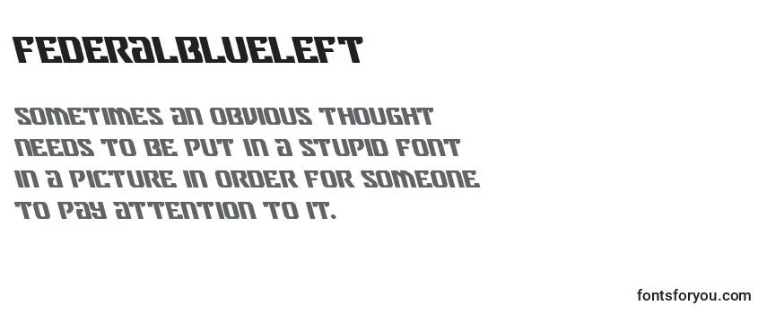 Review of the Federalblueleft Font